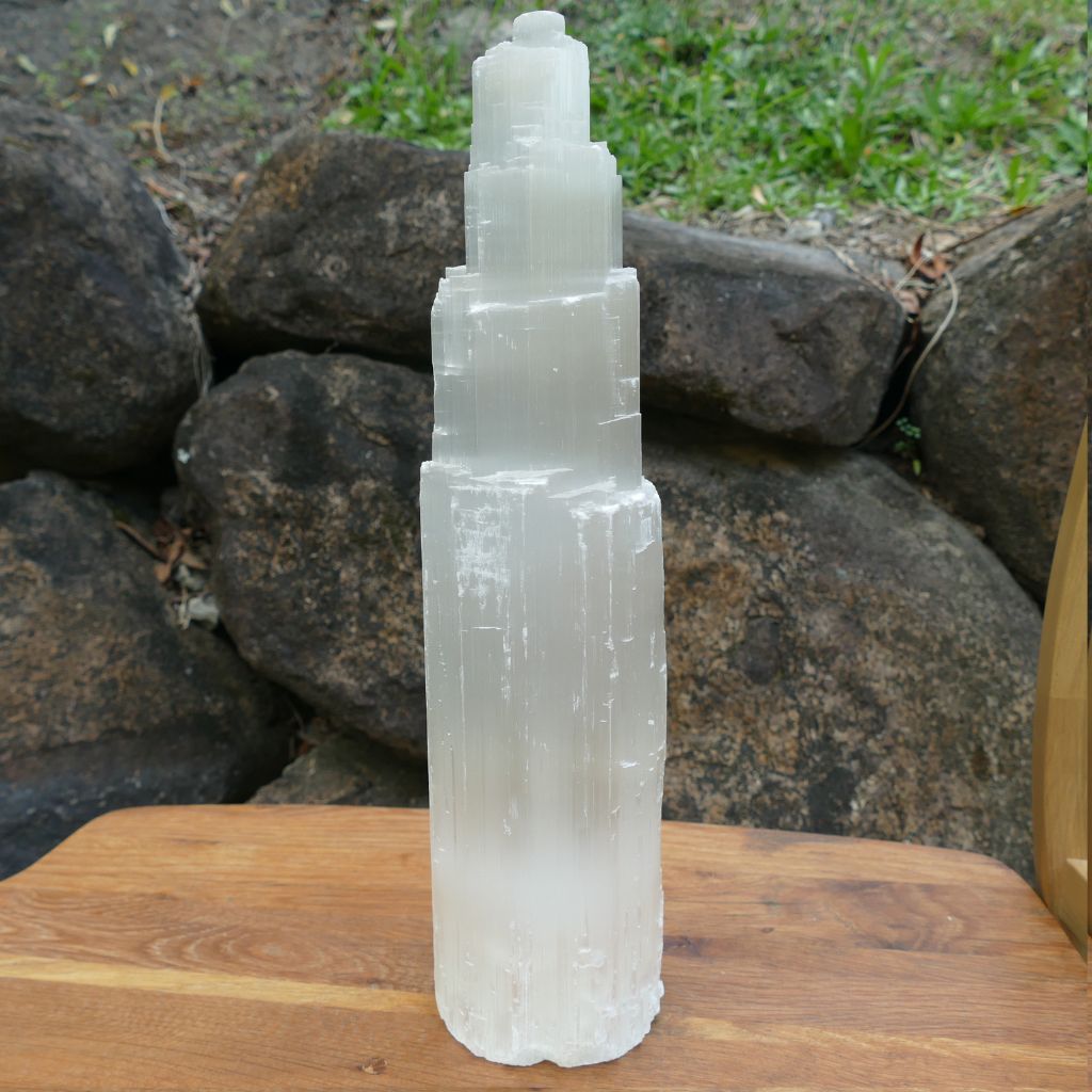 large selenite lamp