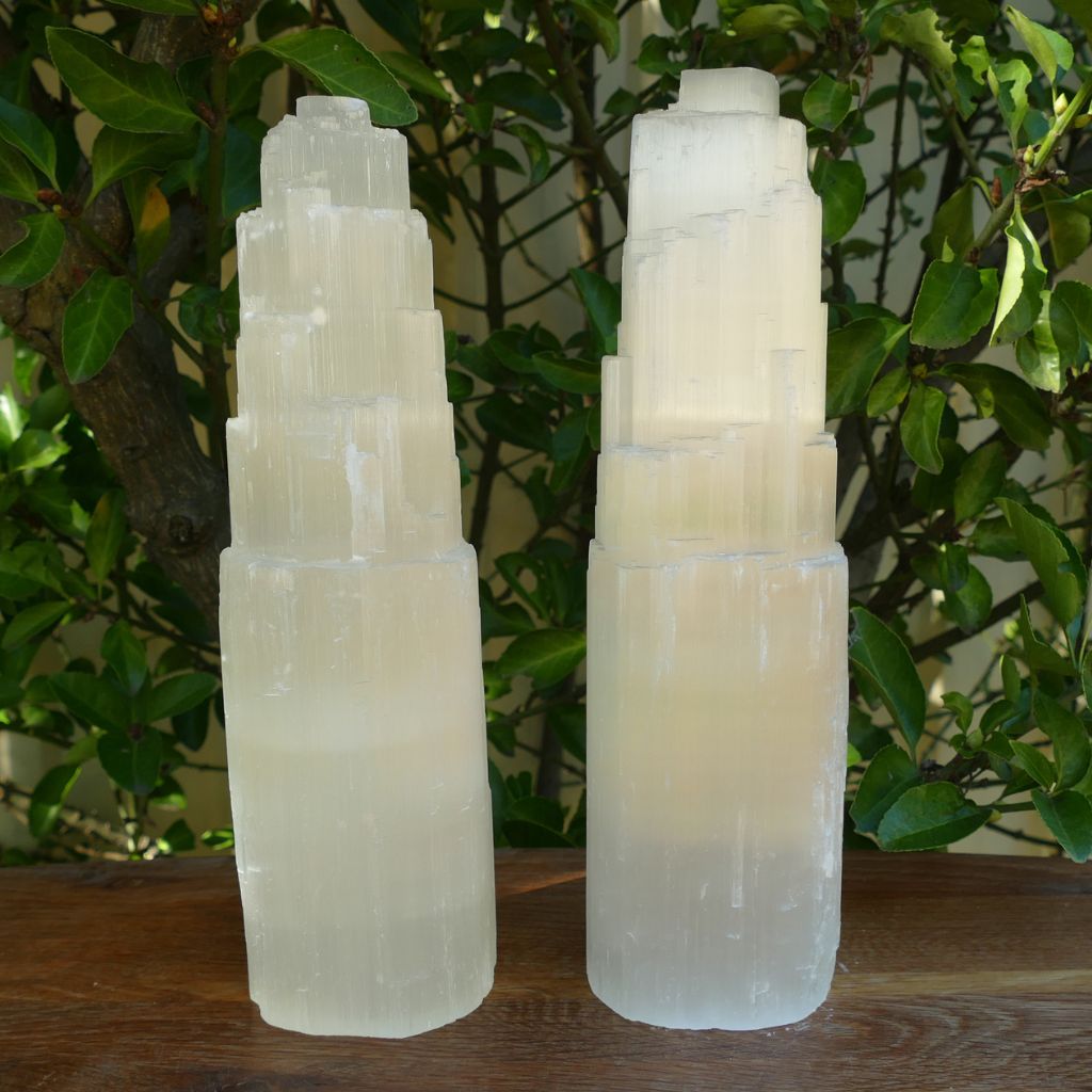selenite tower lamp