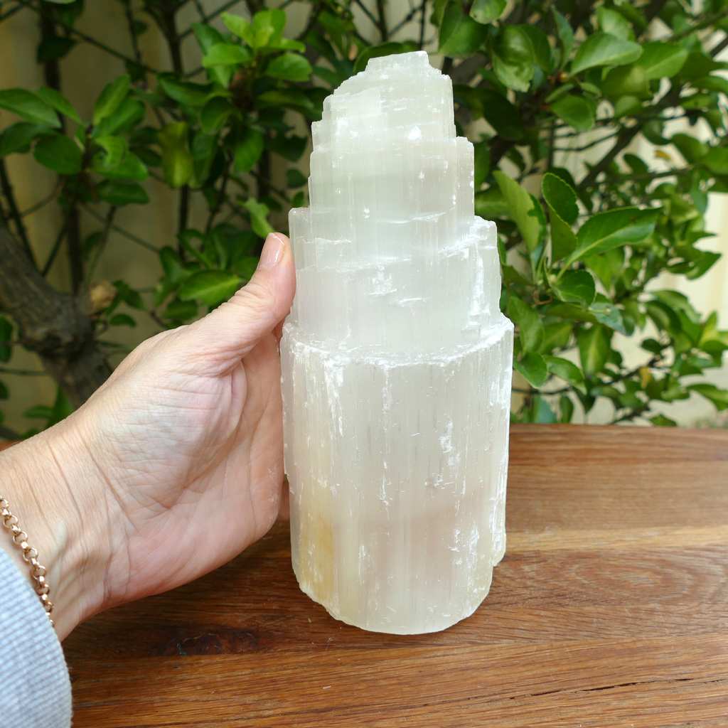 selenite small lamp
