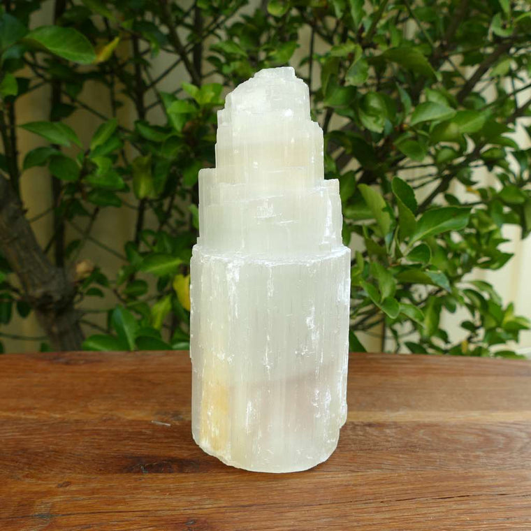 selenite small lamp