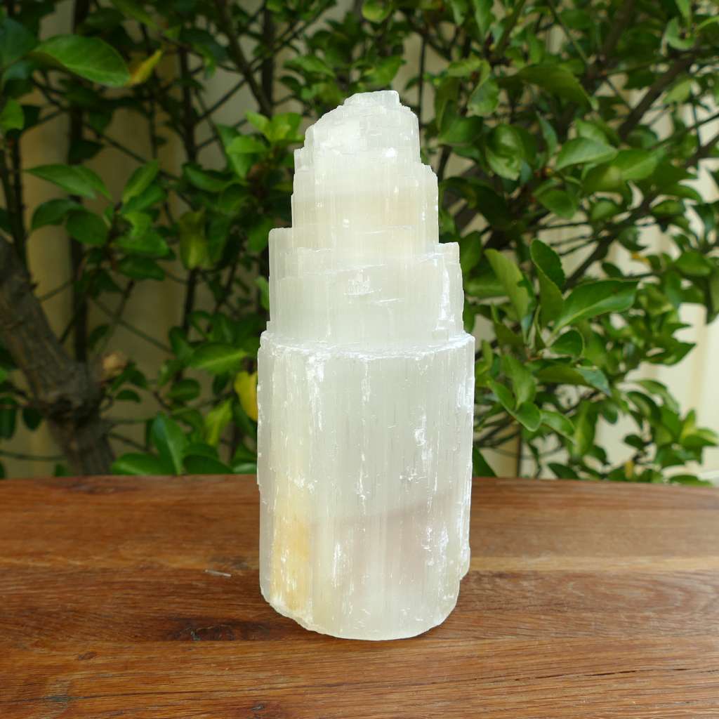 selenite small lamp