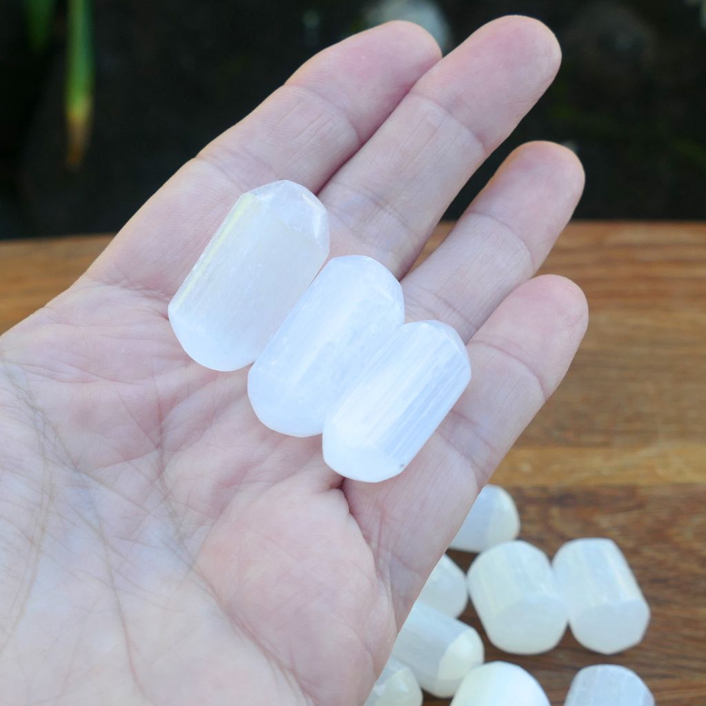 Tumbled Selenite Stones | Polished White Selenite Crystal Gemstones