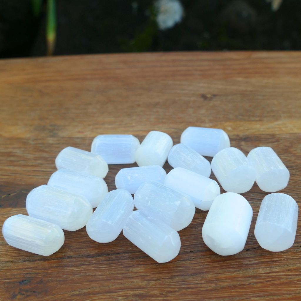 Tumbled Selenite Stones | Polished White Selenite Crystal Gemstones