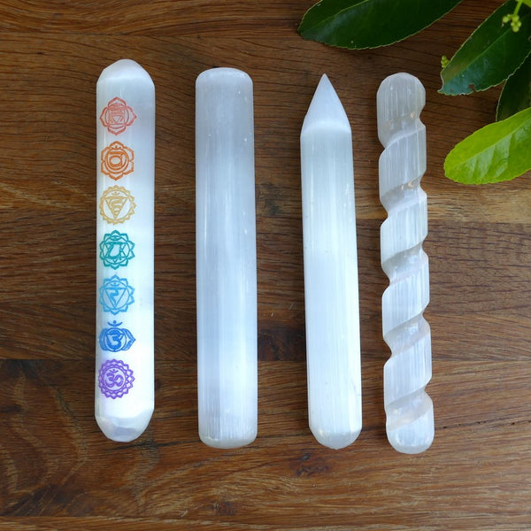 Selenite Wands for Healing, Calming & Cleansing & Reiki Chakra Healing