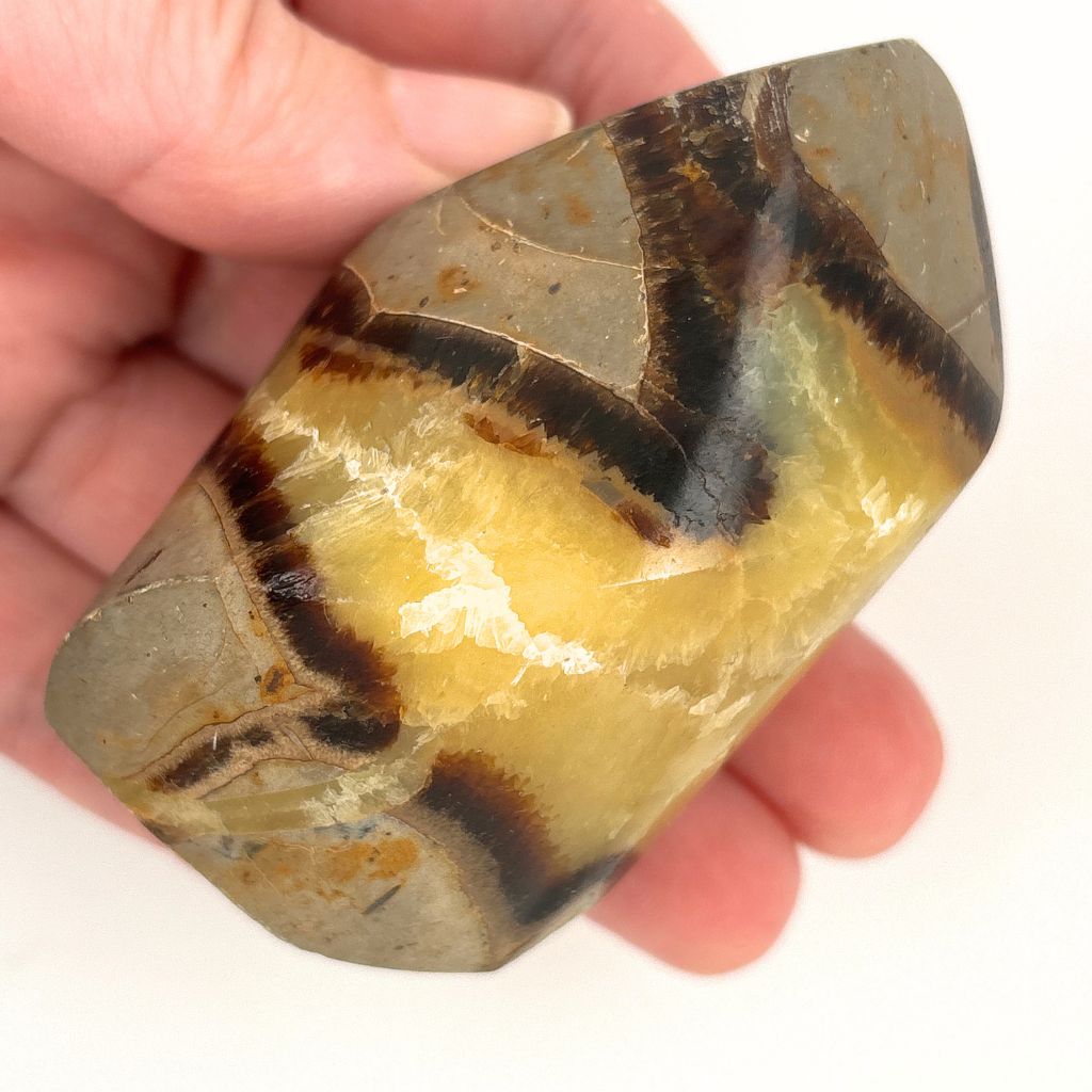 Septarian Crystal Flame Hand Carved & Polished | Earth Inspired Gifts