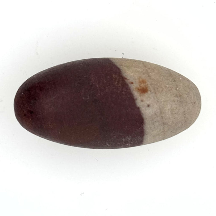 Natural Shiva Lingam Stone 40mm with brown and beige markings