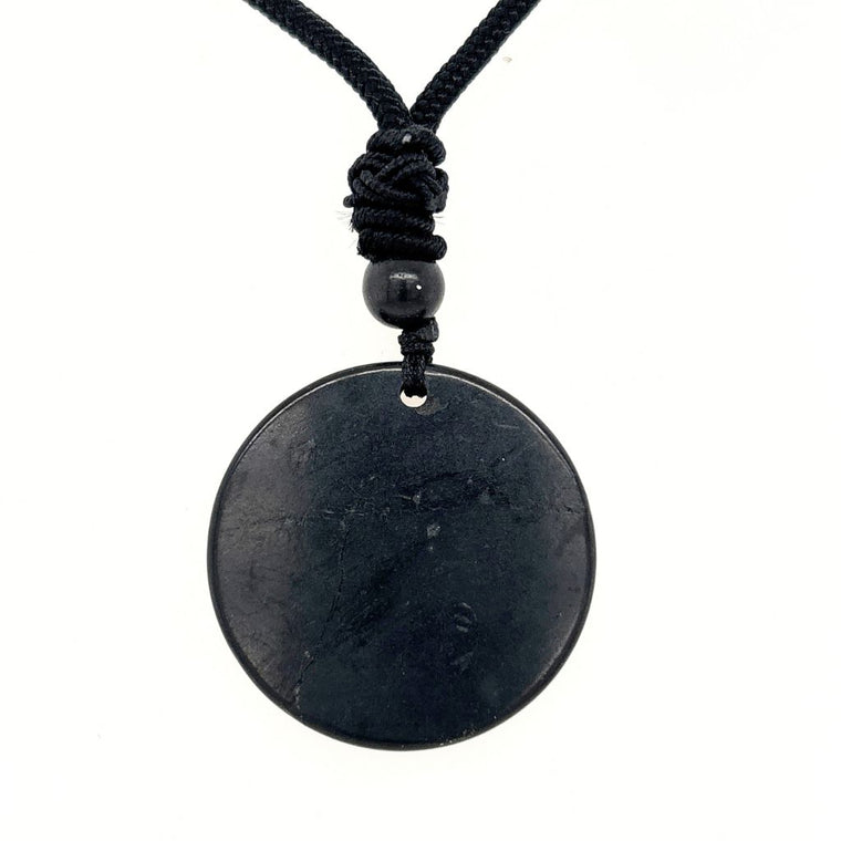 Shungite Disc Pendant Authentic Jewellery