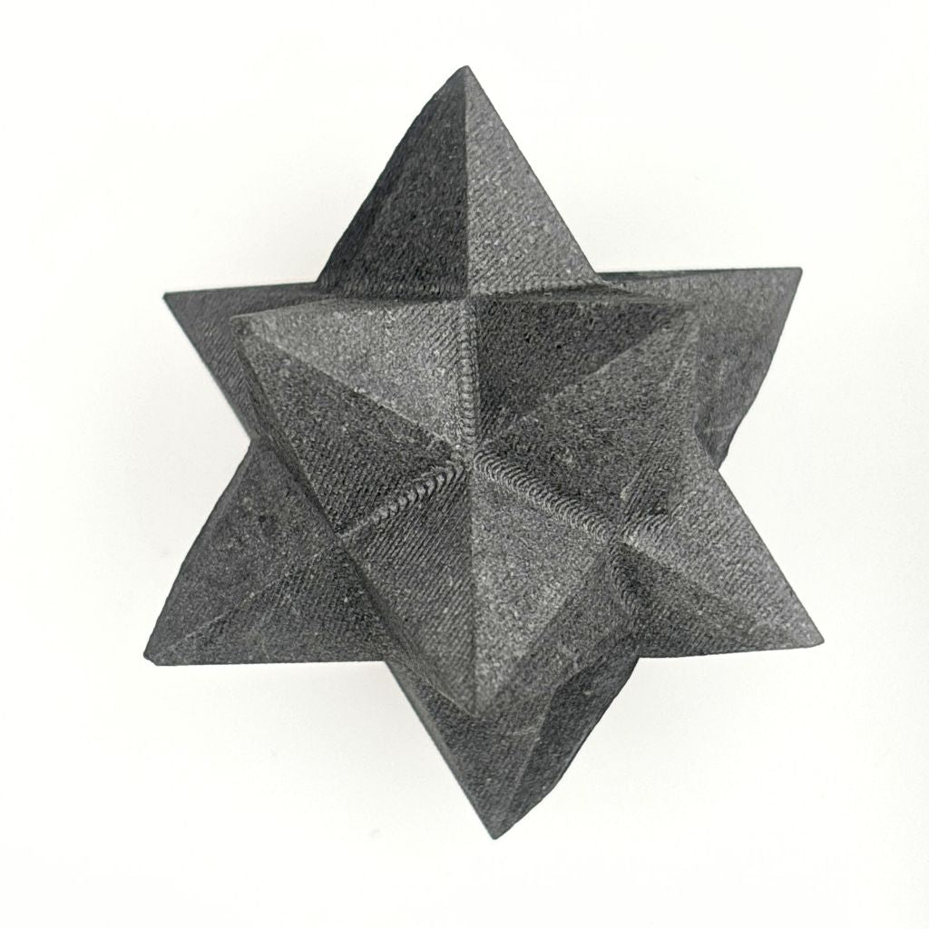 Shungite Merkaba Star 50mm | Sacred Geometry Crystal