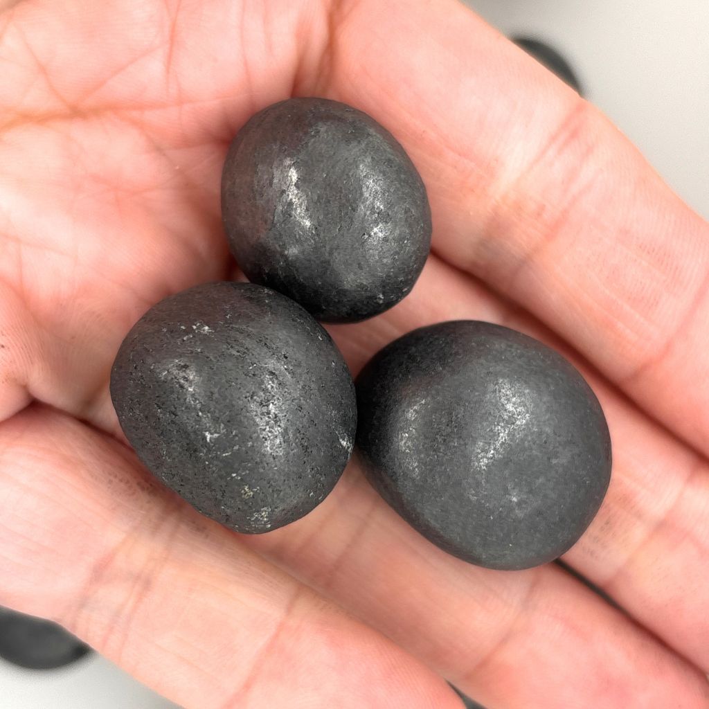 Shungite Tumble Stone Polished Gemstone for EMF Protection