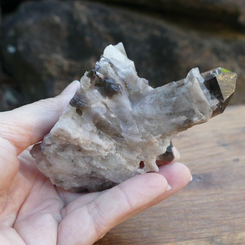 smoky quartz cluster