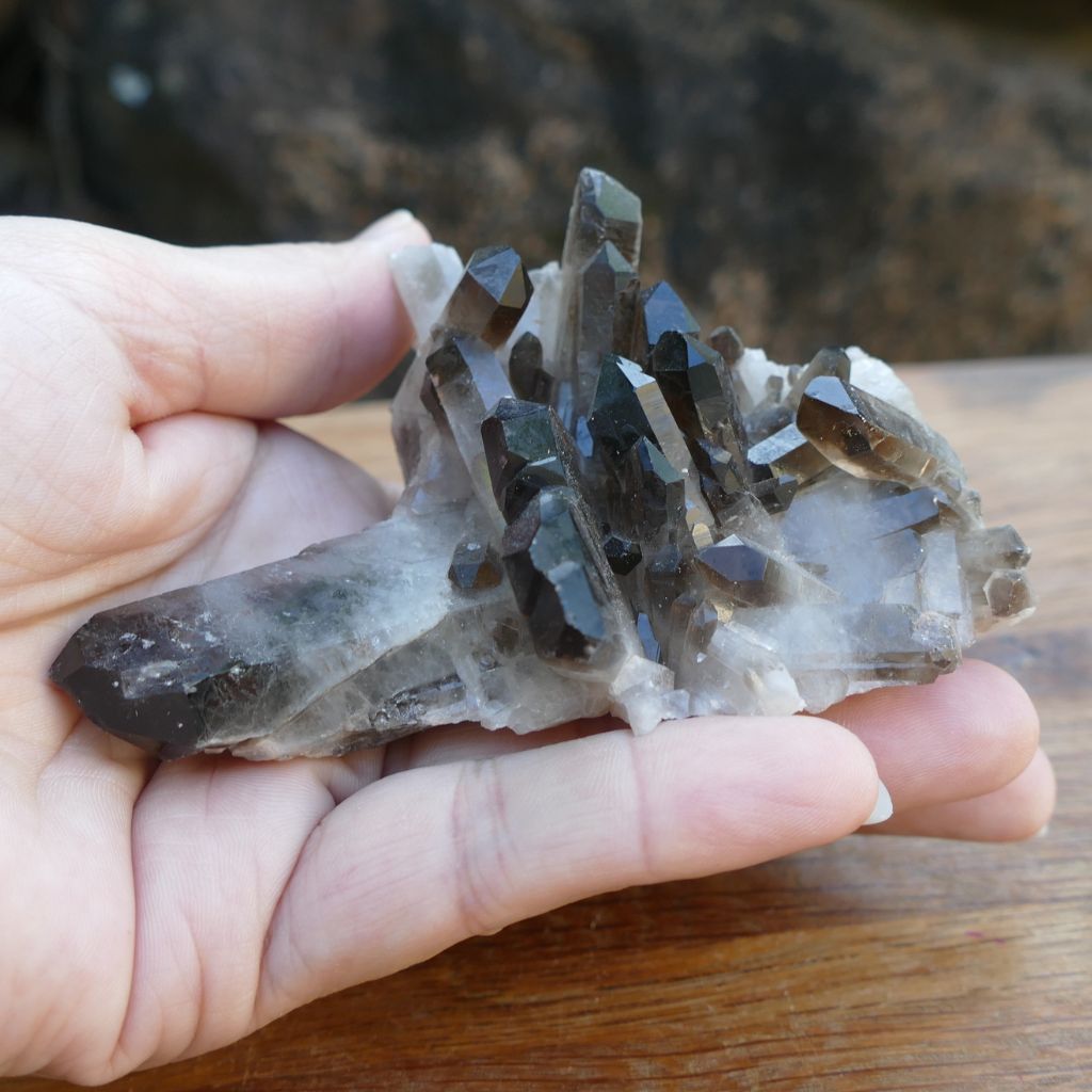smoky quartz cluster