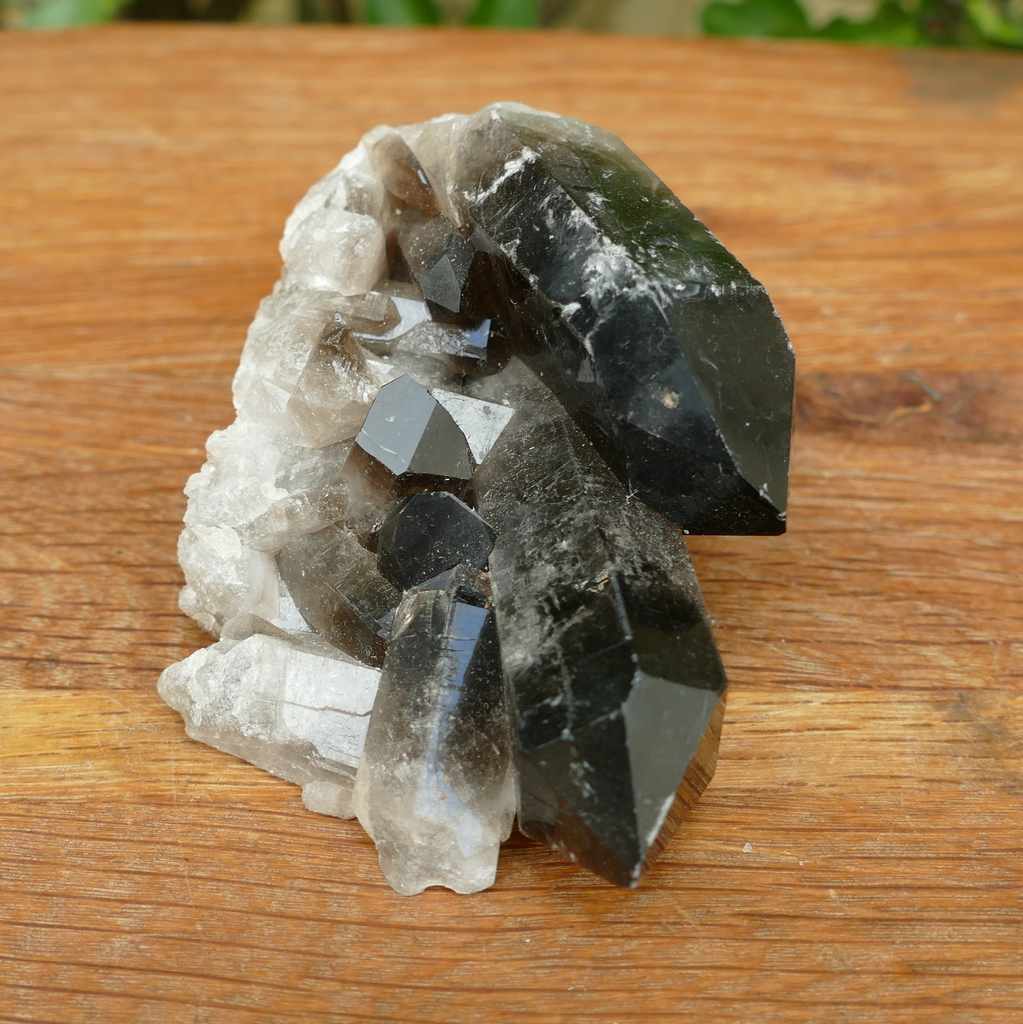 smoky quartz crystal cluster