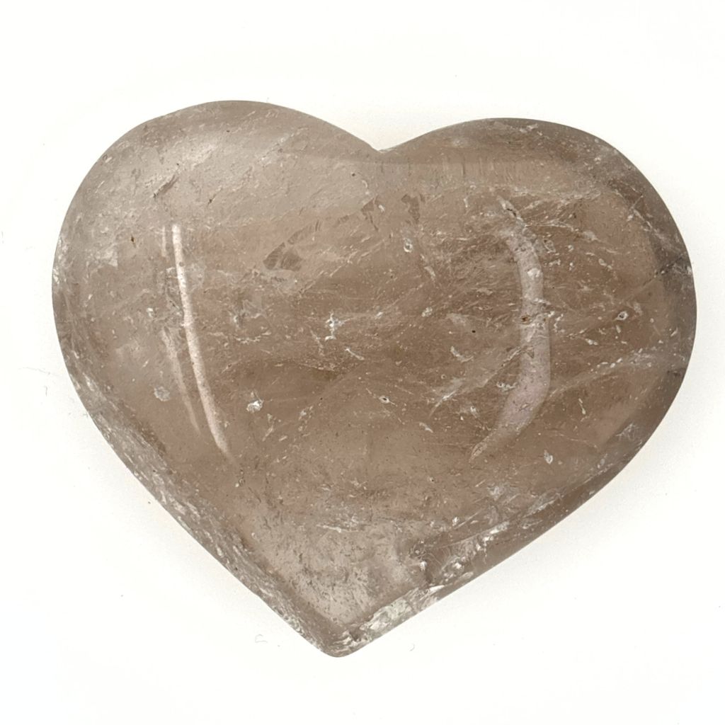 Smoky Quartz Crystal Heart Perfectly Polished