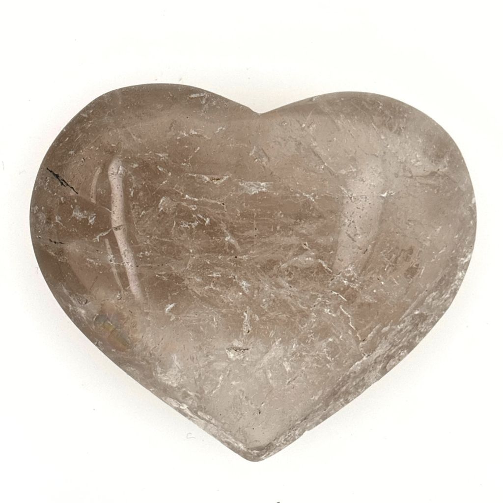 Smoky Quartz Crystal Heart Perfectly Polished
