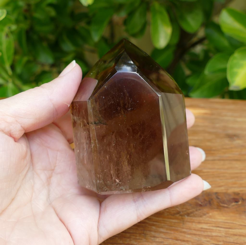 Smoky Quartz Crystal Point - Polished Smoky Quartz Point for Healing Reiki