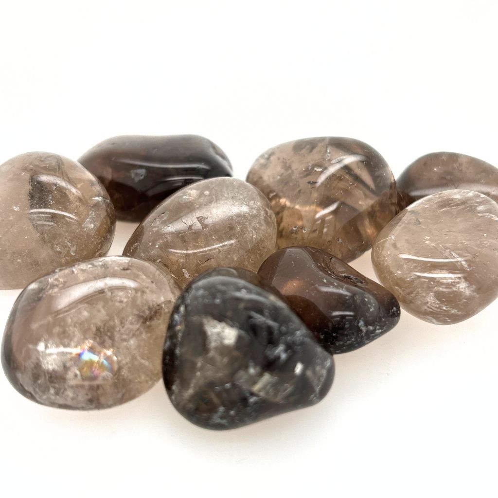 Tumbled Smoky Quartz Polished Crystals - 30mm Gemstones