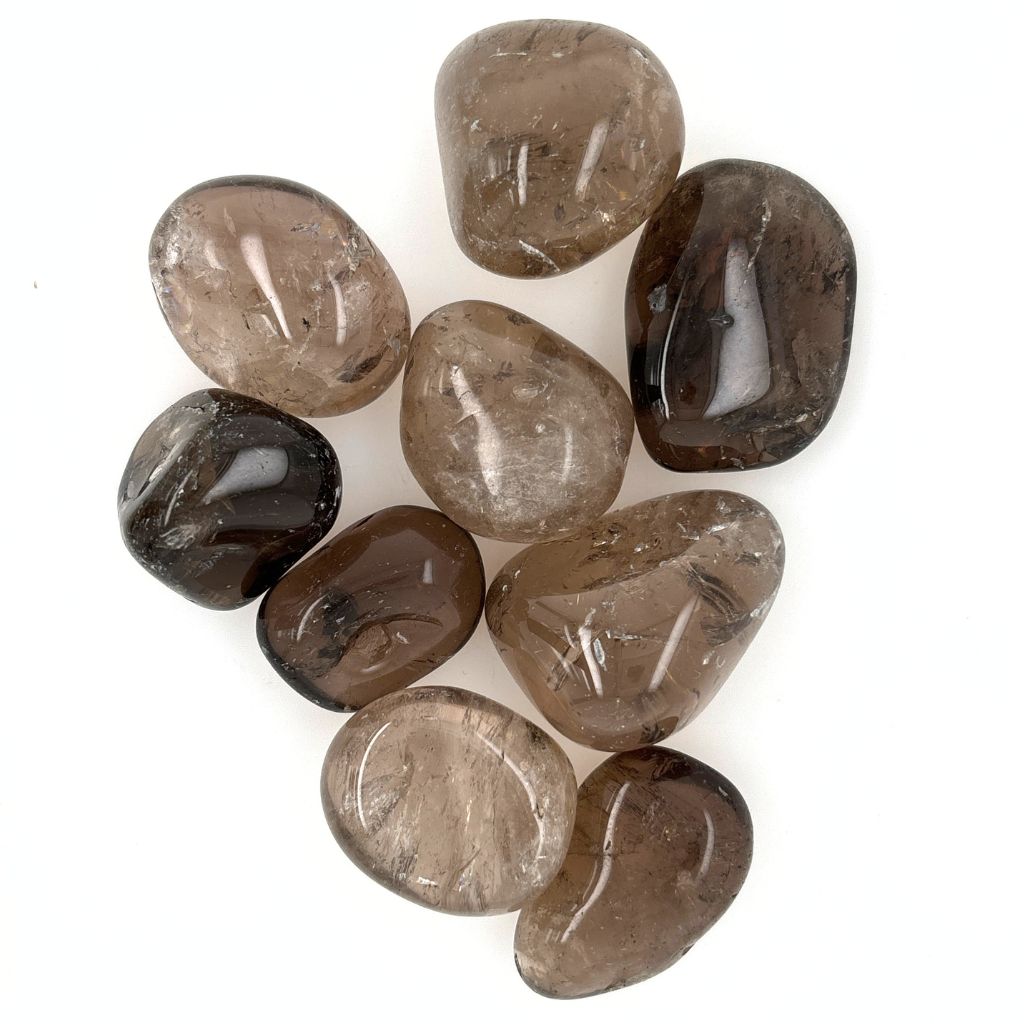 Tumbled Smoky Quartz Polished Crystals - 30mm Gemstones