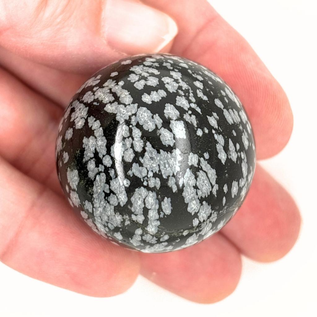 Snowflake Obsidian Sphere Australia | Black Crystal Sphere for Protection