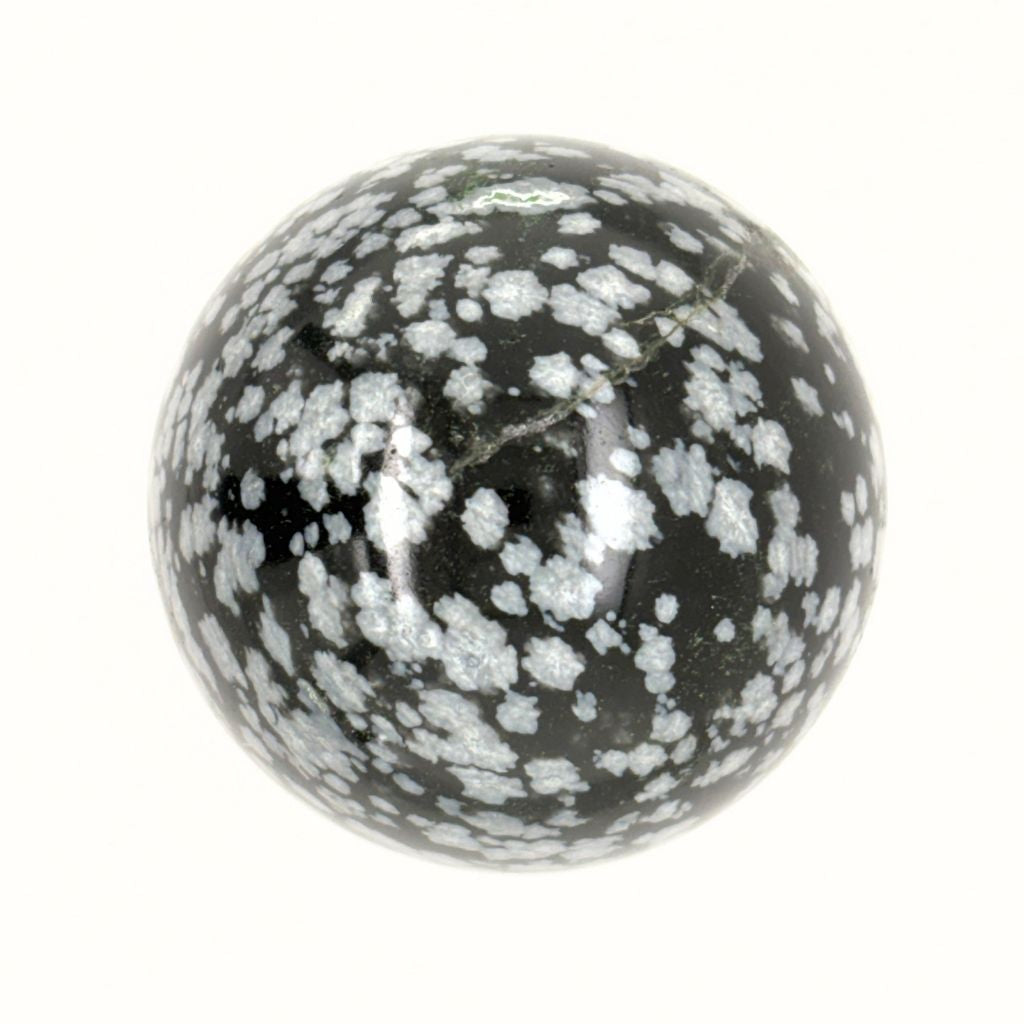 Snowflake Obsidian Sphere Australia | Black Crystal Sphere for Protection