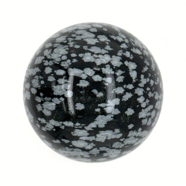 Snowflake Obsidian Sphere – Natural Black & White Crystal Sphere