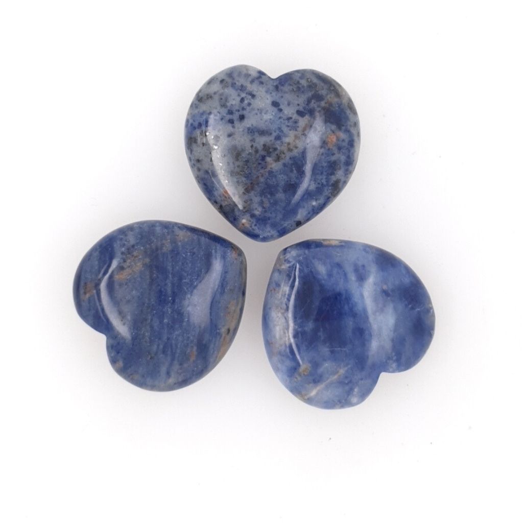 sodalite crystal hearts
