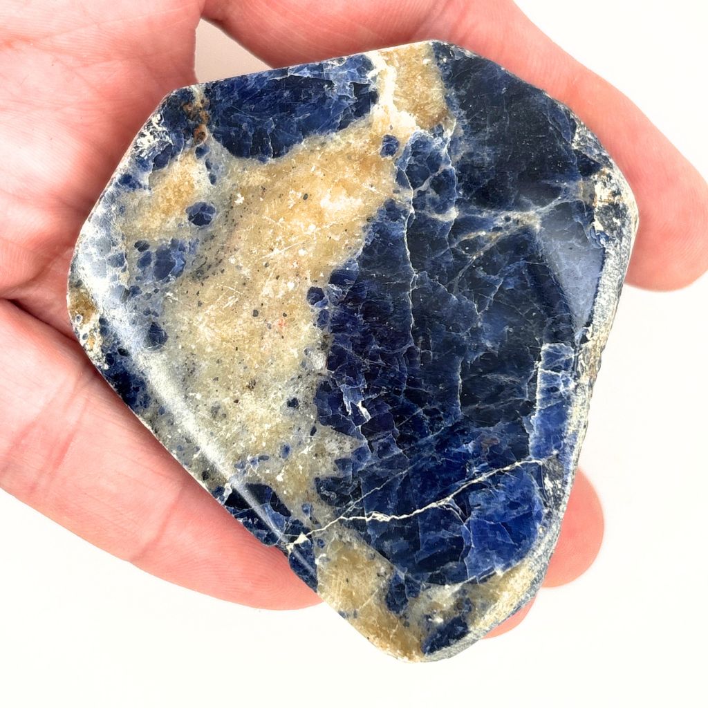 Natural Sodalite rough crystal with one polished face 130g