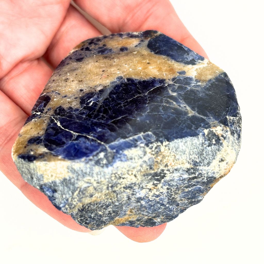 Natural Sodalite rough crystal with one polished face 130g