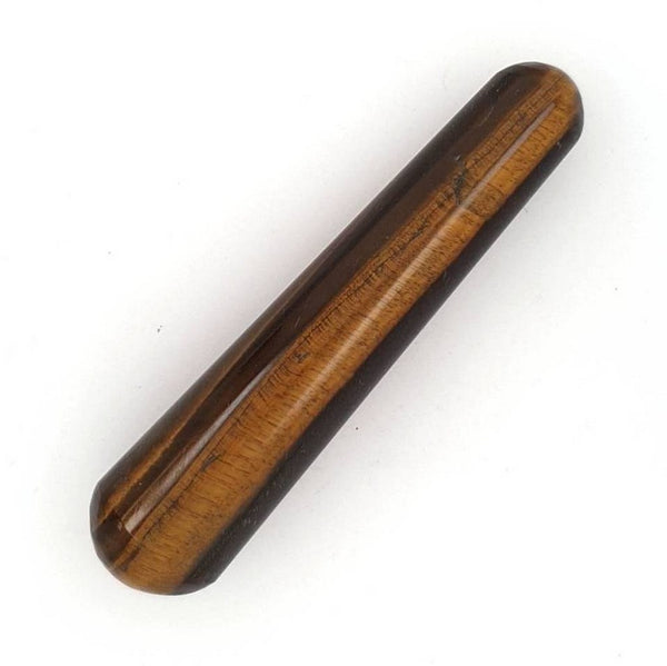 Tiger Eye Crystal Wands with Smooth Rounded Ends Polished for Massage