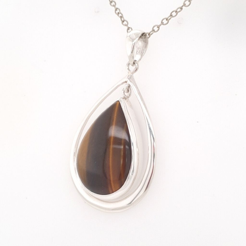 tiger eye crystal pendant