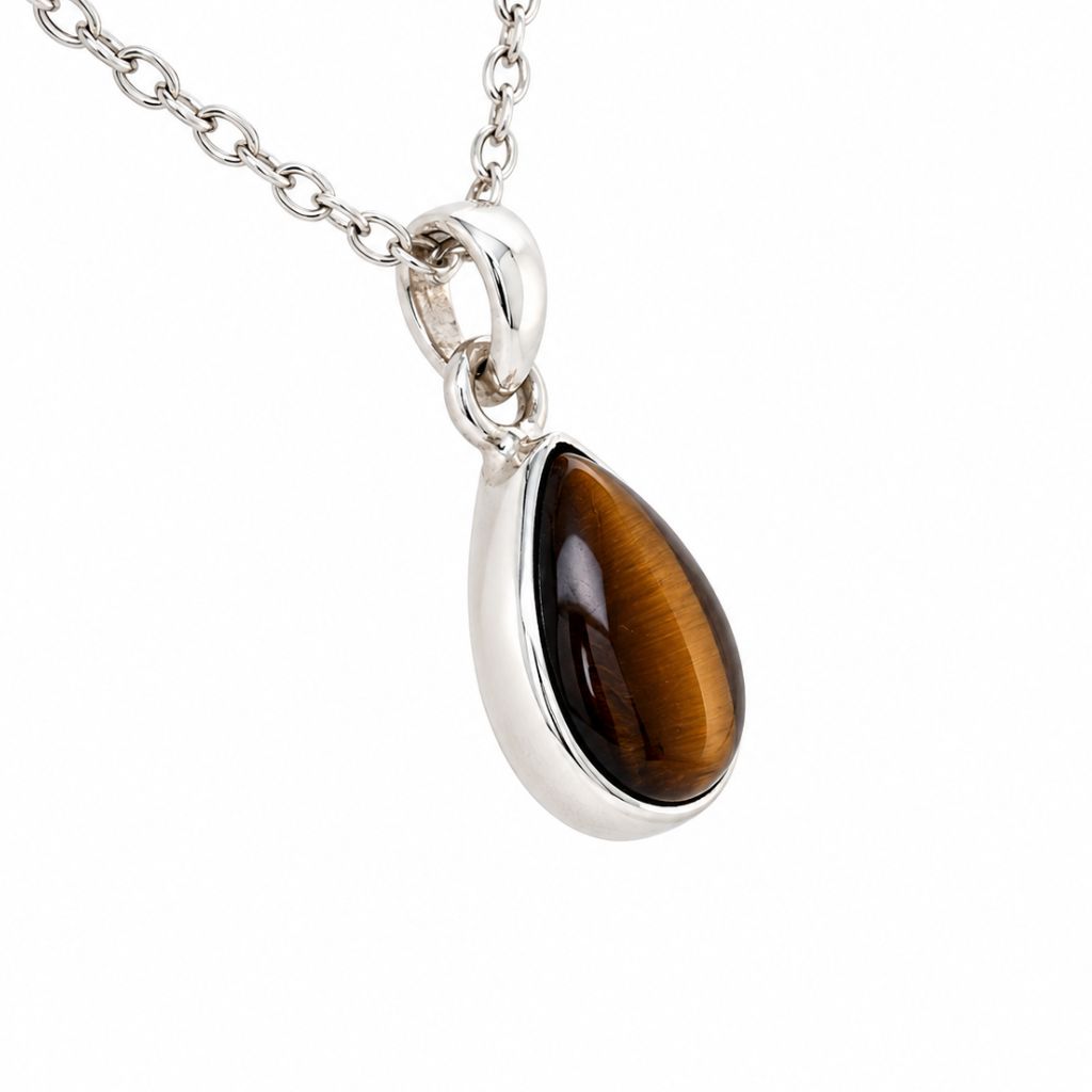 Tiger Eye Pendant Australia | Brown Crystal Necklace for Confidence