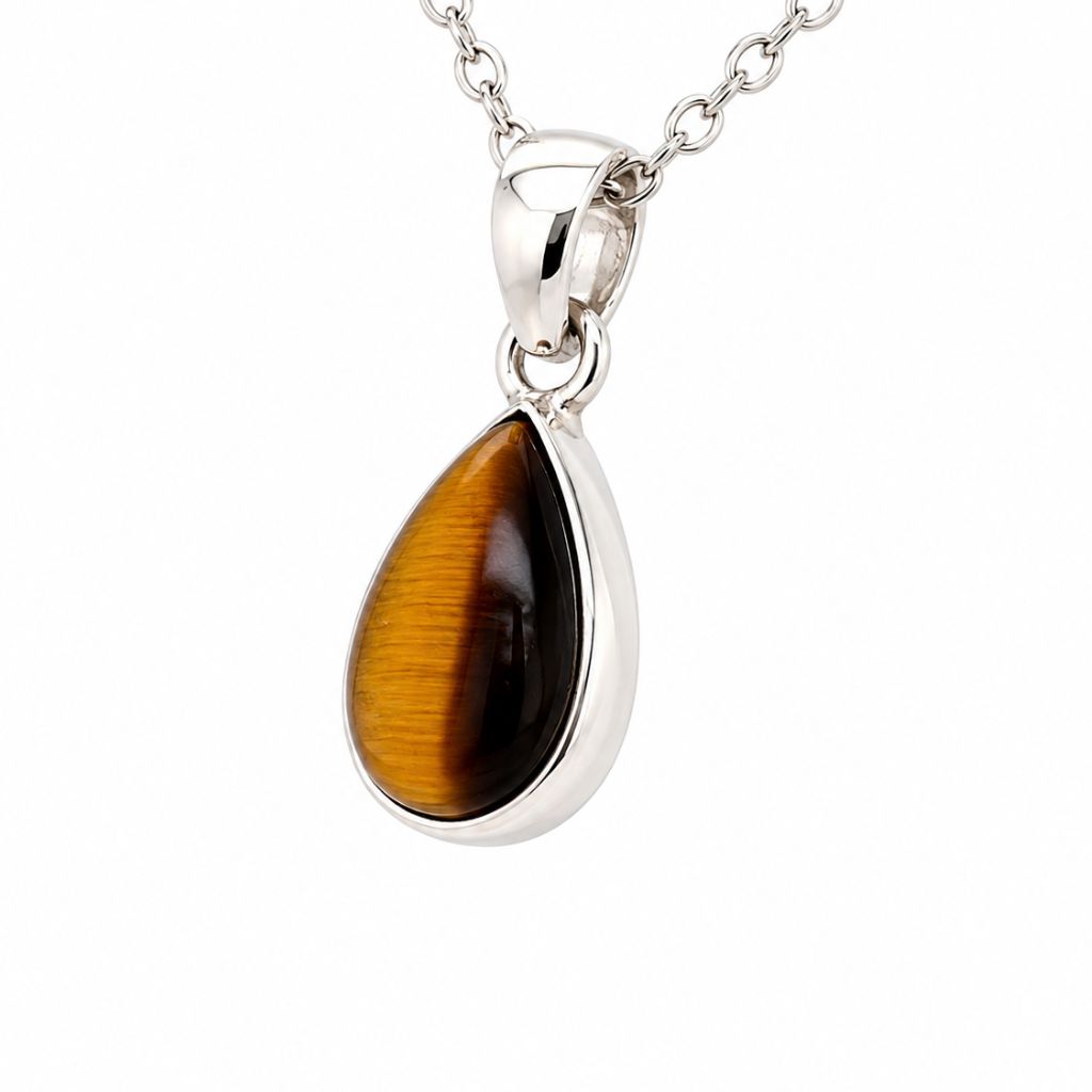Tiger Eye Pendant Australia | Brown Crystal Necklace for Confidence