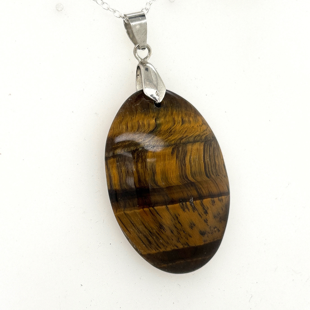 Tiger Eye Pendant Australia | Brown Crystal Necklace for Confidence