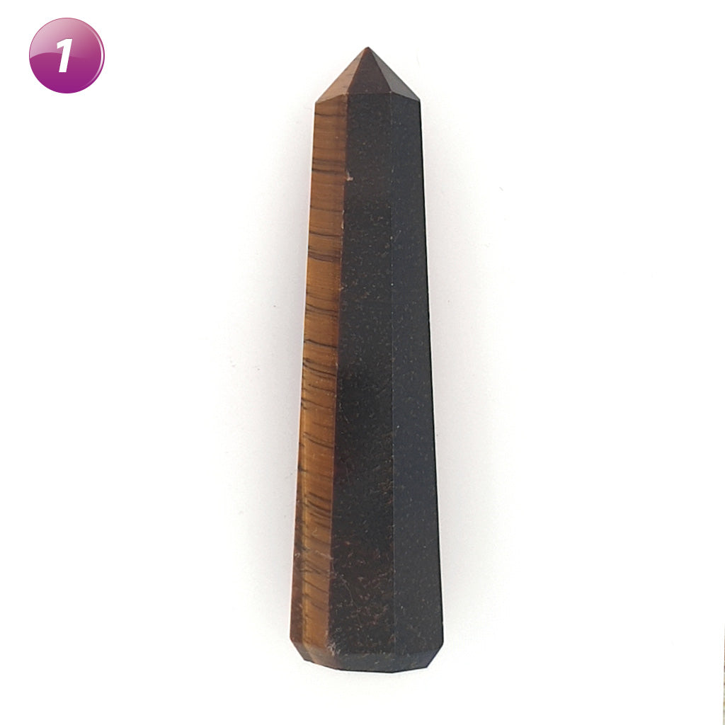 Tiger Eye Crystal Point Healing Points for Reiki Energy Healing