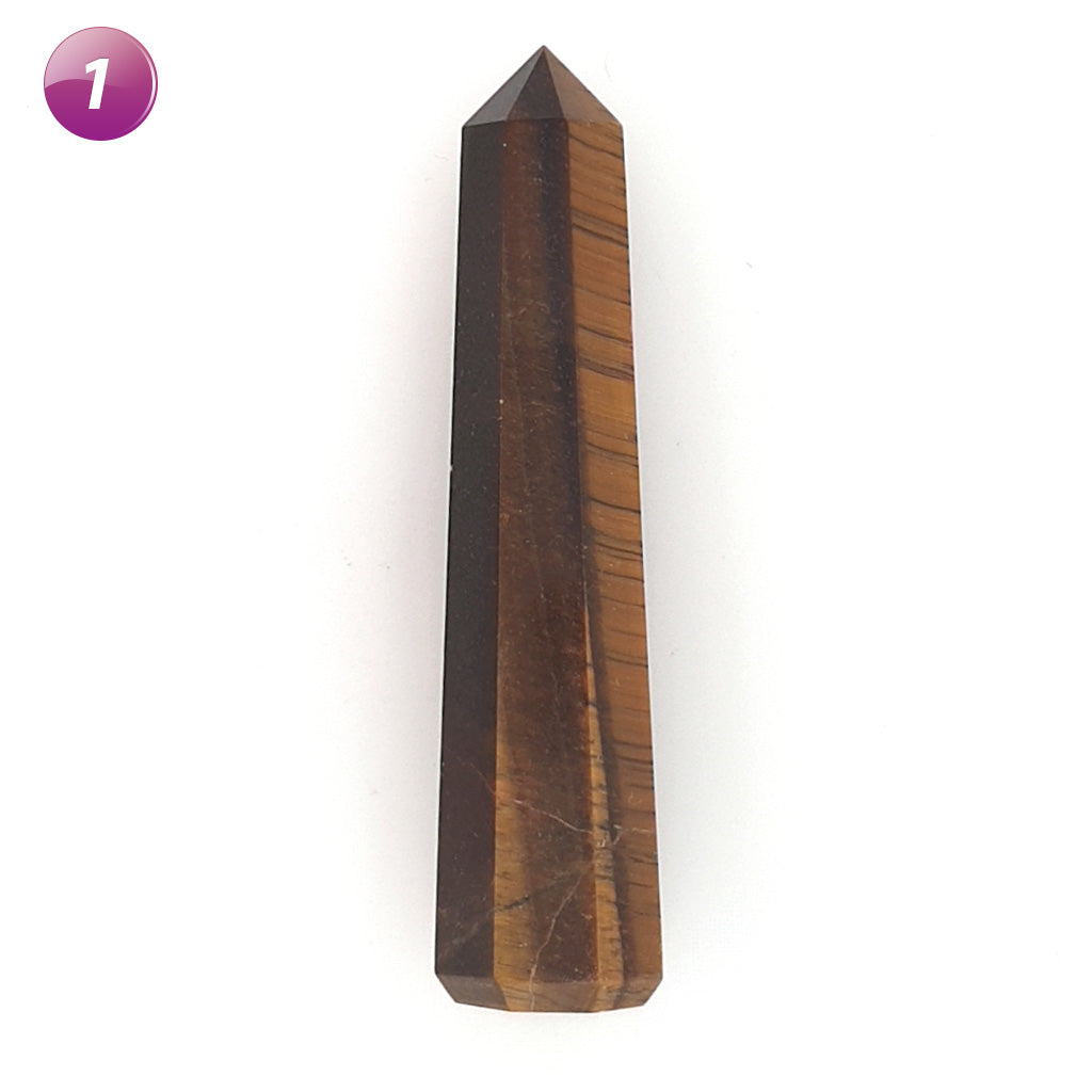 Tiger Eye Crystal Point Healing Points for Reiki Energy Healing