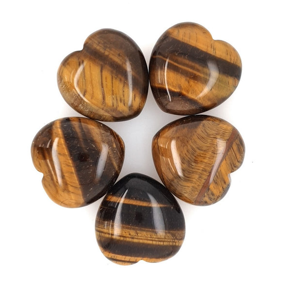 Tiger Eye Crystal Heart - 30mm