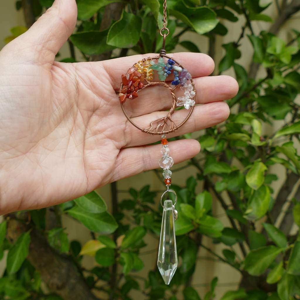 tree of life chakra crystal suncatcher
