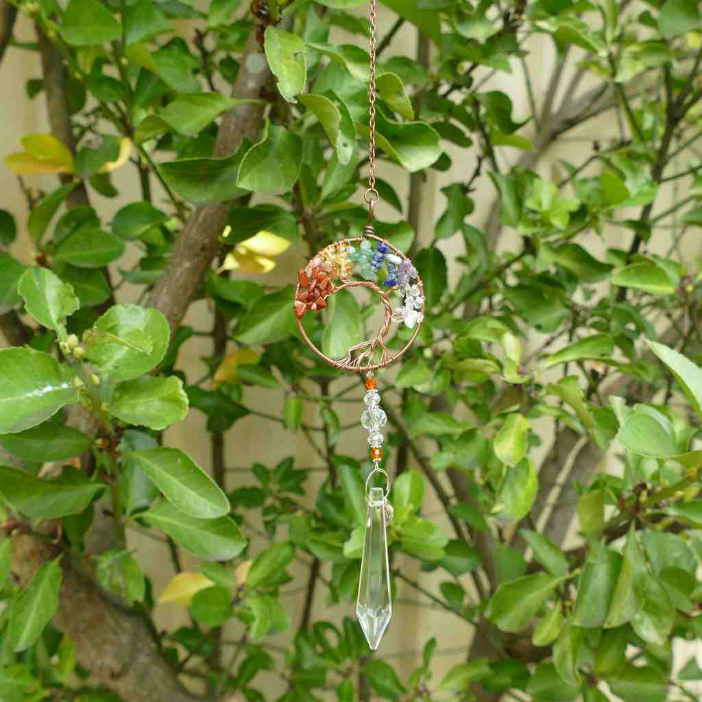 tree of life chakra crystal suncatcher