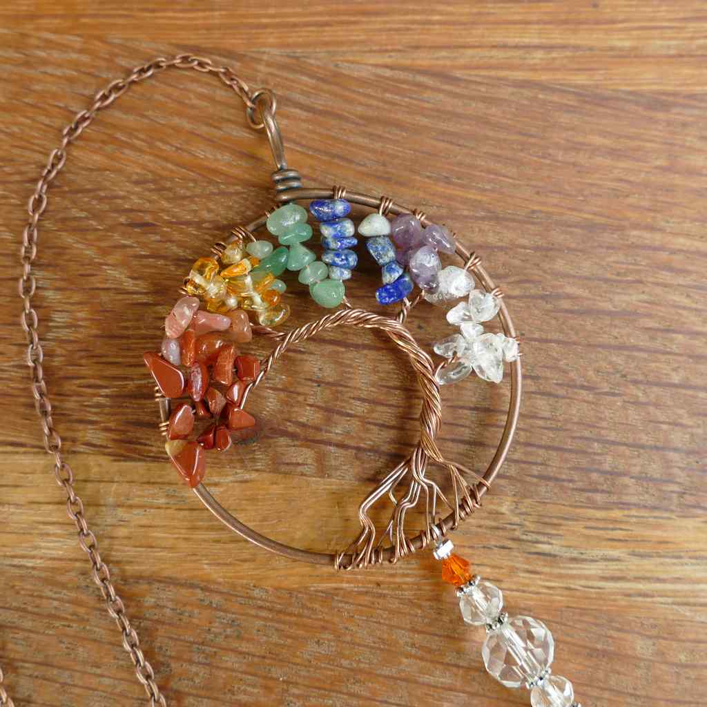 tree of life chakra crystal suncatcher
