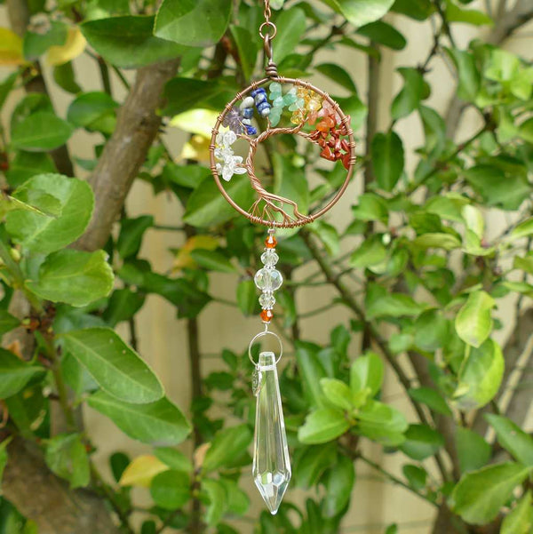 7 Chakra Tree of Life Crystal Suncatcher