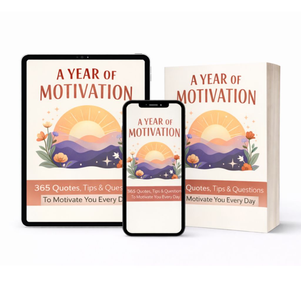 A Year of Motivation ebook – 365 quotes tips and questions for daily inspiration