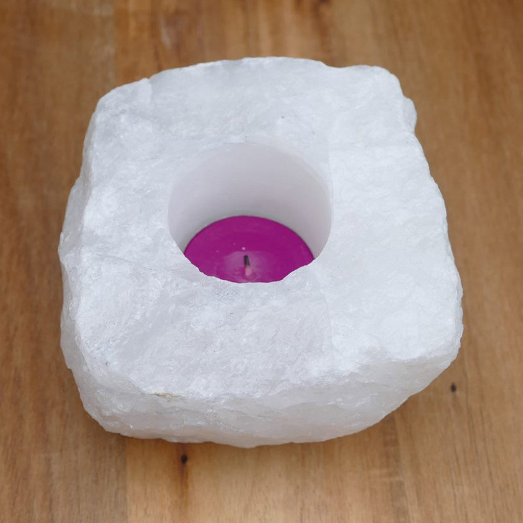 quartz tealight candle holder