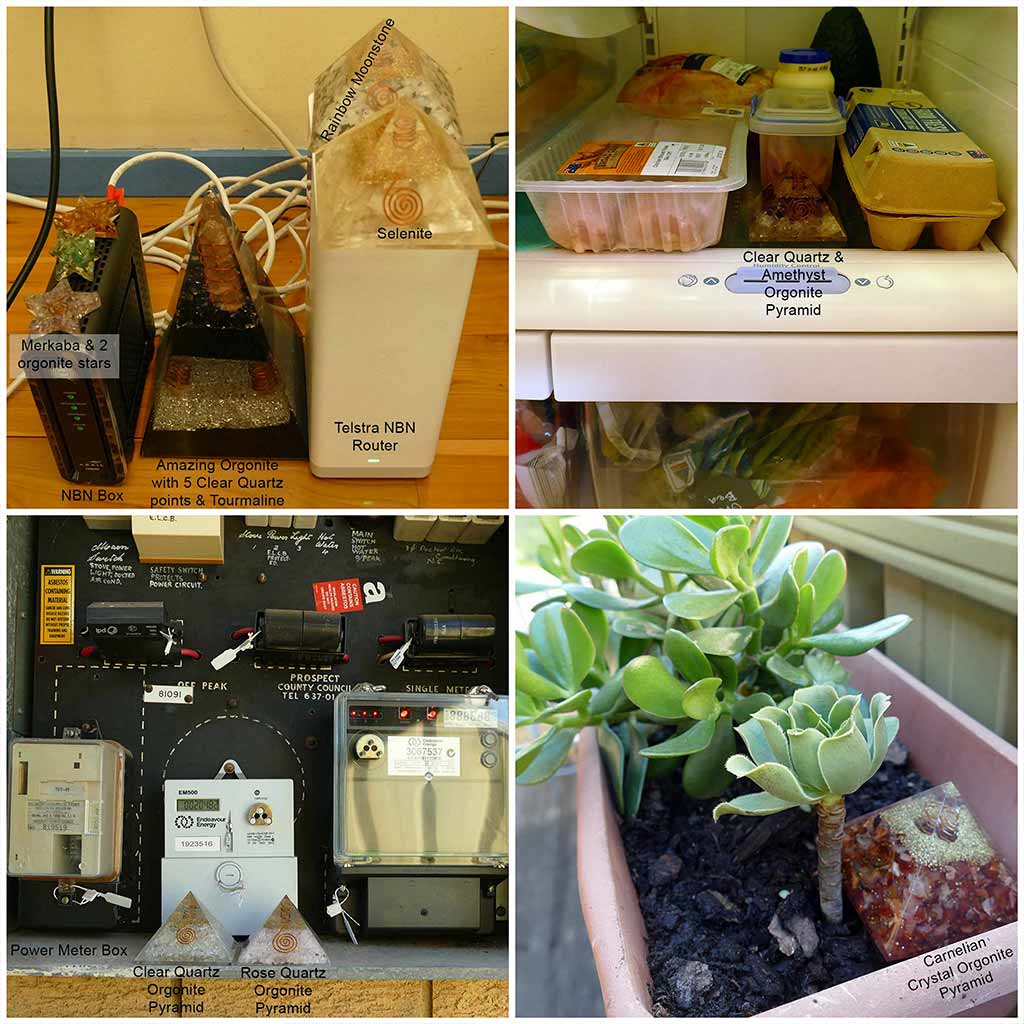 Orgonite Pyramids with Amethyst Crystals