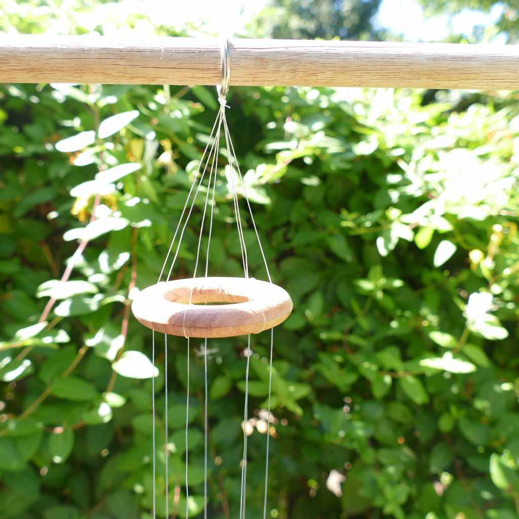 Wind Chime Agate Pink Stars and Moons