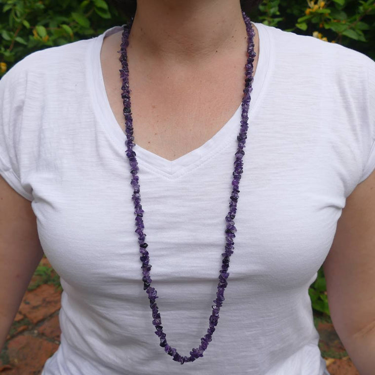 Amethyst Chip Necklaces Stone Gemstone Beads Jewellery