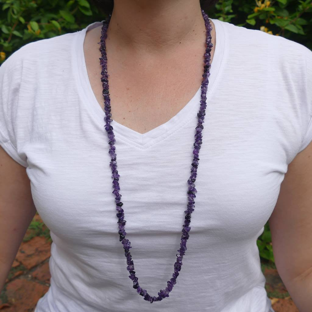 Amethyst Chip Necklaces Stone Gemstone Beads Jewellery