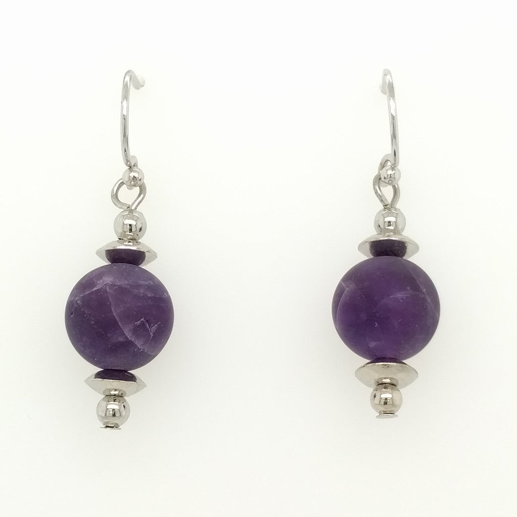 Amethyst Drop Earrings Naturals Range