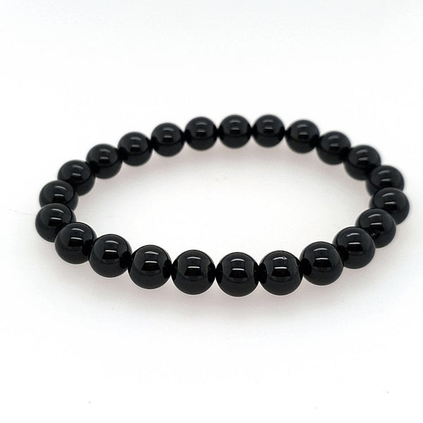 Tourmaline Bracelet with Sparkling Black Beads