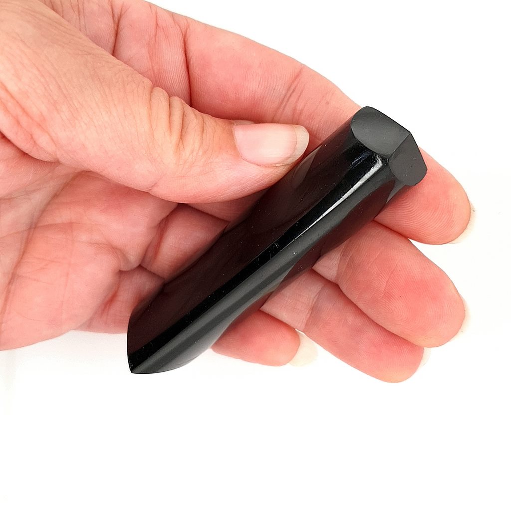 Black Tourmaline Trillion Shape Healing Wand