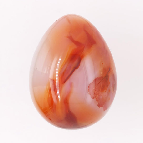 Carnelian Crystal Egg - Polished Stone for Metaphysical Healing Chakra Stone Crystal Therapy