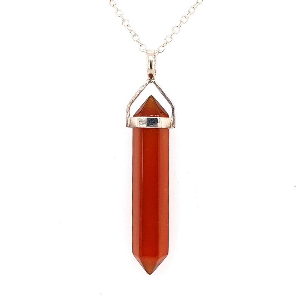 double terminated pendant carnelian